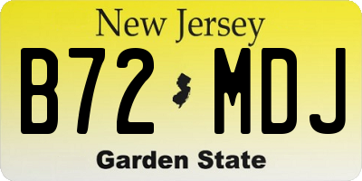 NJ license plate B72MDJ