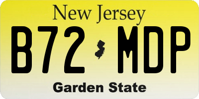 NJ license plate B72MDP