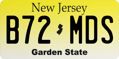 NJ license plate B72MDS