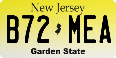 NJ license plate B72MEA