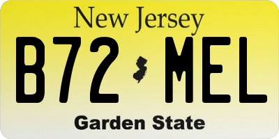 NJ license plate B72MEL