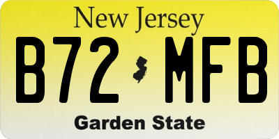 NJ license plate B72MFB