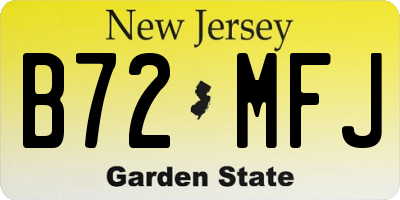 NJ license plate B72MFJ