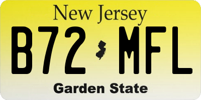 NJ license plate B72MFL