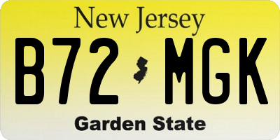 NJ license plate B72MGK