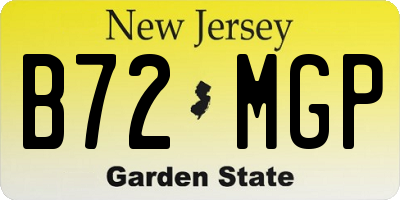 NJ license plate B72MGP