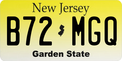 NJ license plate B72MGQ