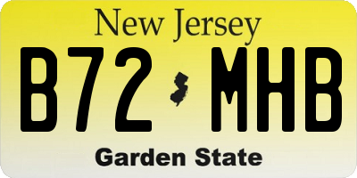 NJ license plate B72MHB