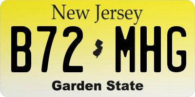 NJ license plate B72MHG
