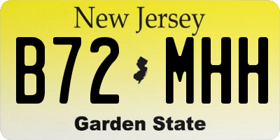 NJ license plate B72MHH