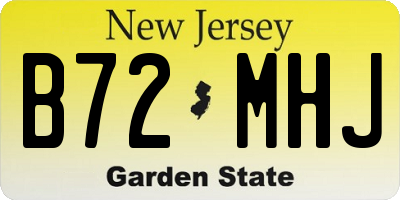 NJ license plate B72MHJ