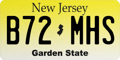 NJ license plate B72MHS