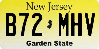 NJ license plate B72MHV