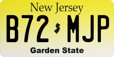 NJ license plate B72MJP