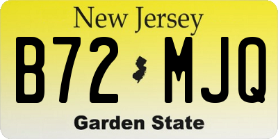 NJ license plate B72MJQ