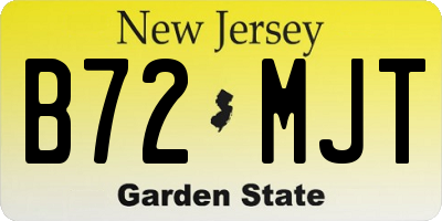 NJ license plate B72MJT