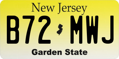NJ license plate B72MWJ