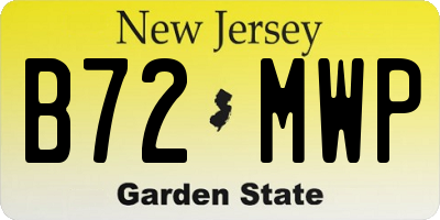 NJ license plate B72MWP