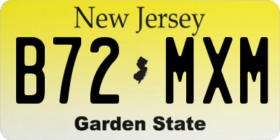 NJ license plate B72MXM