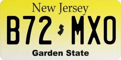 NJ license plate B72MXO