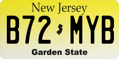 NJ license plate B72MYB