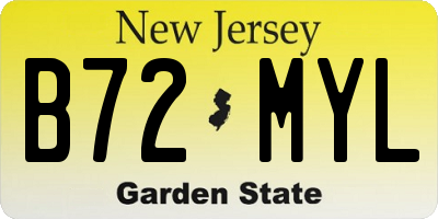 NJ license plate B72MYL