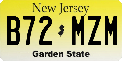 NJ license plate B72MZM