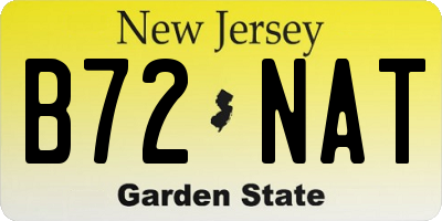 NJ license plate B72NAT