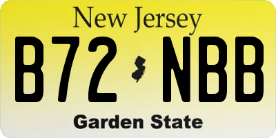 NJ license plate B72NBB