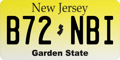 NJ license plate B72NBI