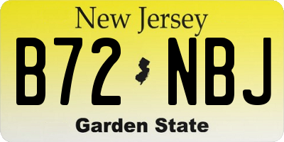 NJ license plate B72NBJ