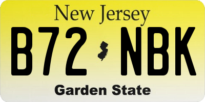 NJ license plate B72NBK