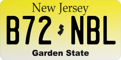 NJ license plate B72NBL