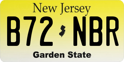 NJ license plate B72NBR