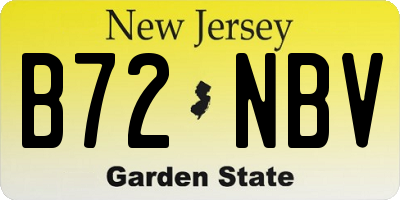 NJ license plate B72NBV