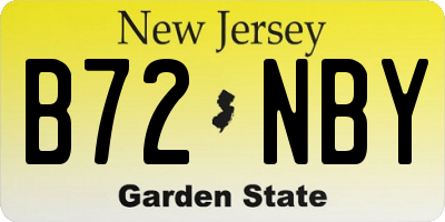 NJ license plate B72NBY