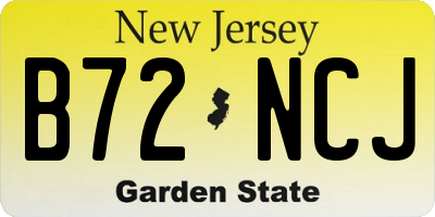 NJ license plate B72NCJ