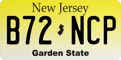 NJ license plate B72NCP