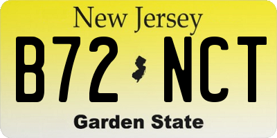 NJ license plate B72NCT