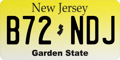 NJ license plate B72NDJ