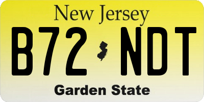 NJ license plate B72NDT