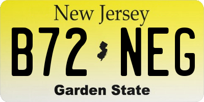 NJ license plate B72NEG