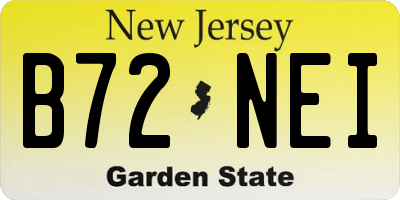NJ license plate B72NEI
