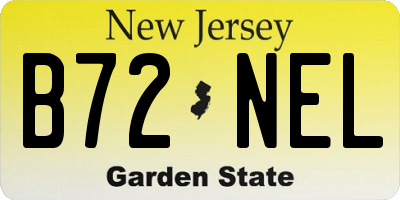 NJ license plate B72NEL