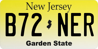 NJ license plate B72NER