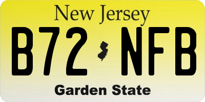 NJ license plate B72NFB