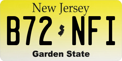NJ license plate B72NFI