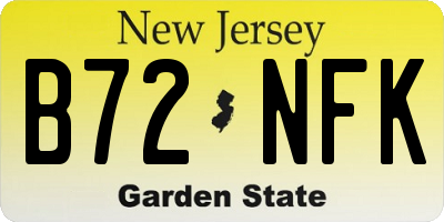 NJ license plate B72NFK