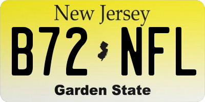 NJ license plate B72NFL