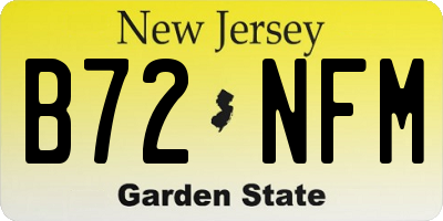NJ license plate B72NFM